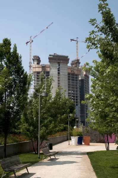 Construction of a skyscraper — Stock Photo, Image