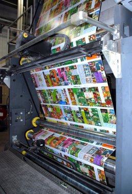 Web (rolls) offset press clipart