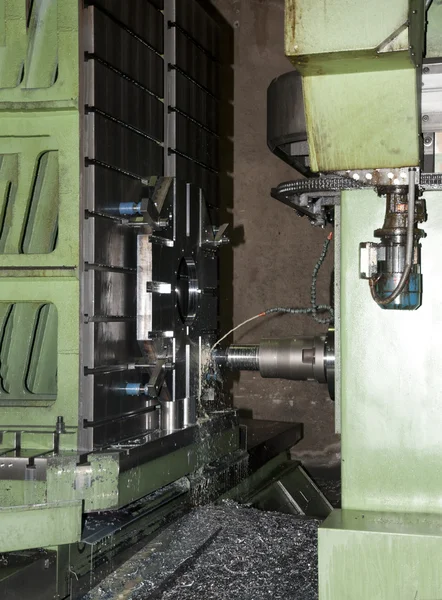 Workshop: large boring machine — Stock Photo, Image