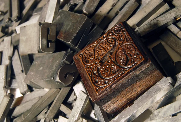 Eski tipografi - kurşun ve ahşap — Stok fotoğraf