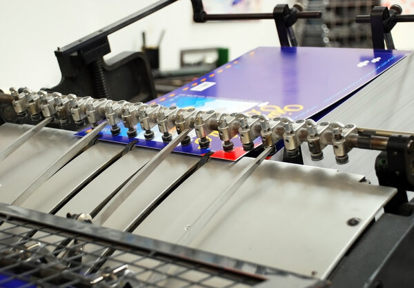 Old offset printing press