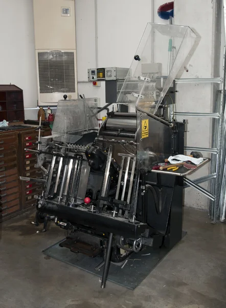 Ročník: staré dokončovací stroj — Stock fotografie