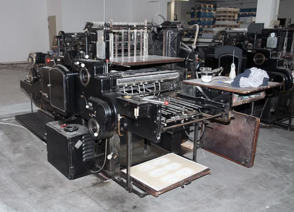 Vintage: old finishing machine — Stock Photo, Image
