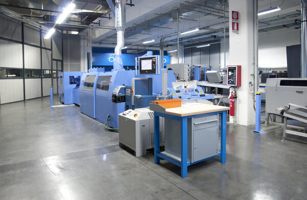 Print shop (press printing) - Finishing line