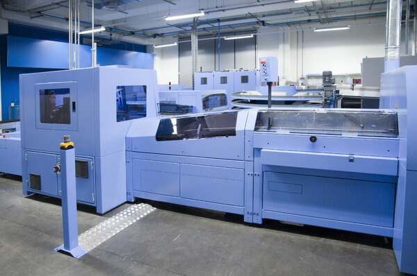 Print shop (press printing) - Finishing line