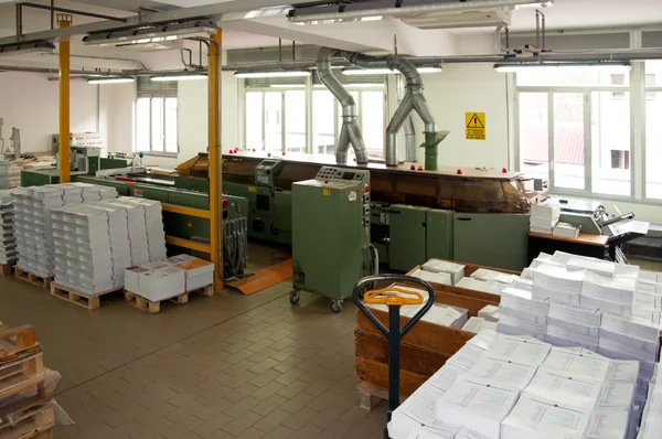 Tiskárna (tisk tisk) - dokončovací linka — Stock fotografie