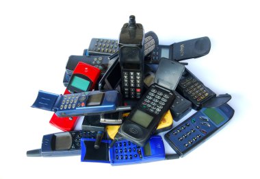 Old cell phones clipart