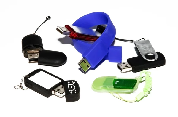Muitas chaves USB — Fotografia de Stock