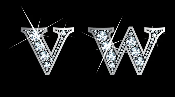 Diamond v a w — Stockový vektor