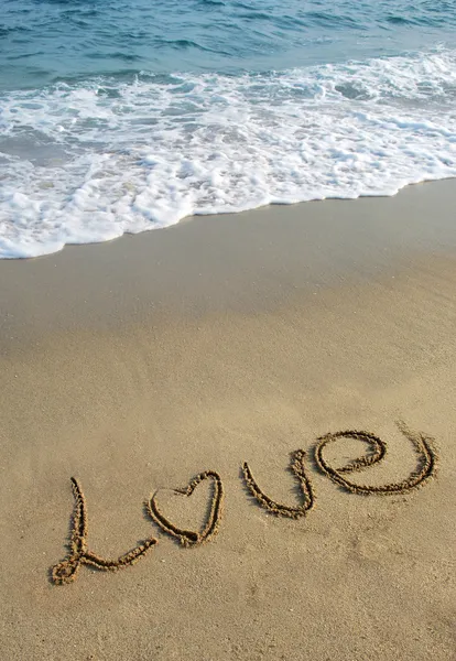 Liebe im Sand — Stockfoto