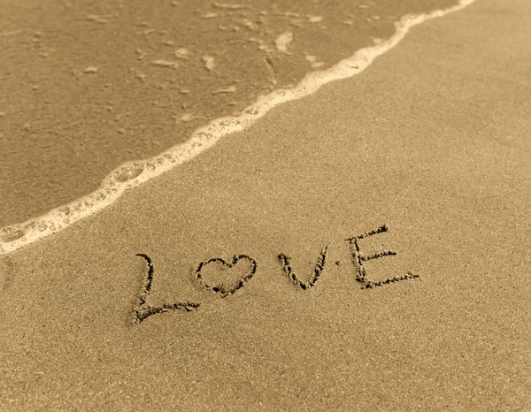 Amore nella sabbia — Foto Stock