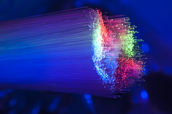 Cuadro de fibra óptica con detalles y efectos de luz — Foto de Stock