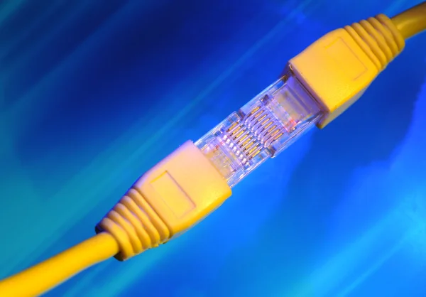 Fiber optik ağ kablosu — Stok fotoğraf