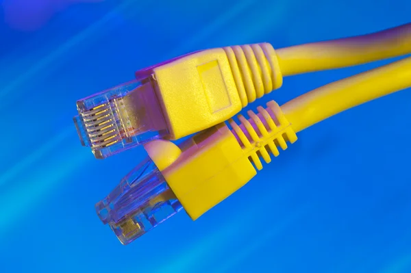 Cavo di rete in fibra ottica — Foto Stock