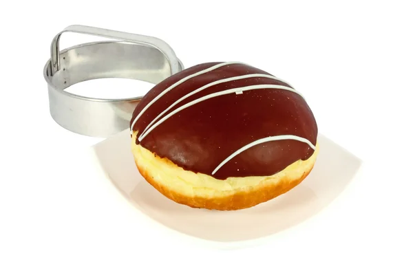 चॉकलेट सह डोनट — स्टॉक फोटो, इमेज