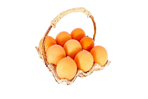Sepetteki yumurtalar — Stok fotoğraf