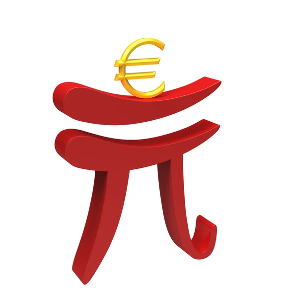 Renminbi helpen euro — Stockfoto