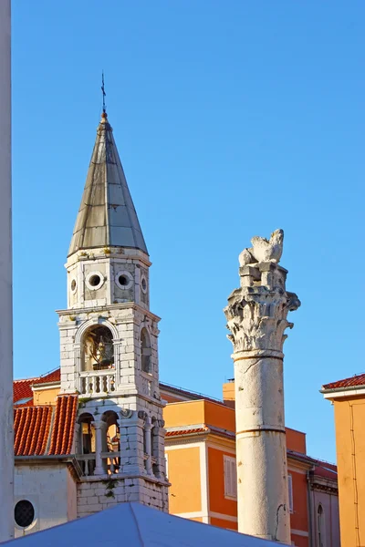 Venedik aslan ve çan kulesi — Stok fotoğraf