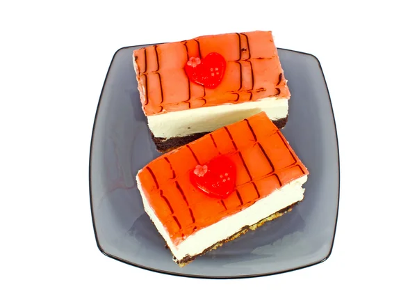 Gâteaux au cœur rouge — Photo