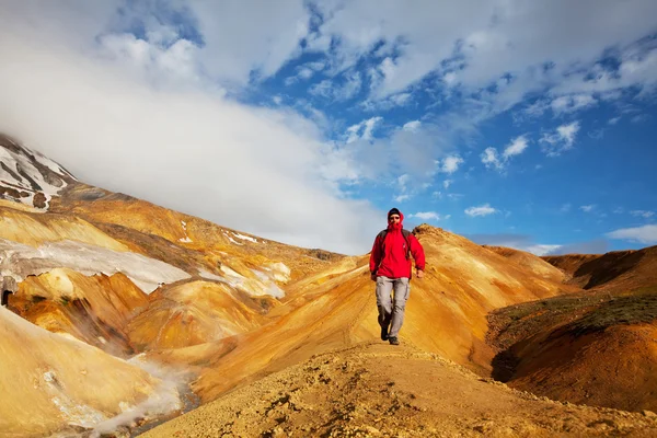 アイスランドでのハイキングします。 — ストック写真