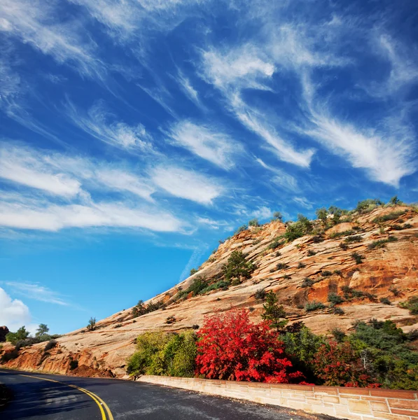 Estrada de outono — Fotografia de Stock