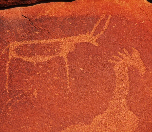 Африканский петроглиф — стоковое фото