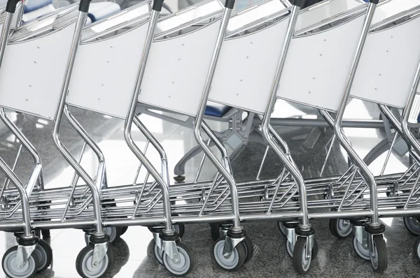 stock image The row of luggage carts