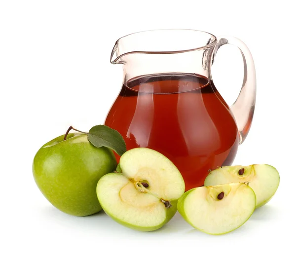 Apple juice och frukt — Stockfoto