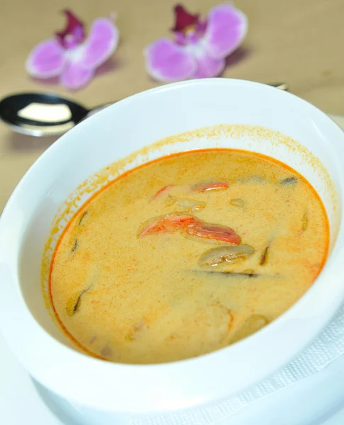 タイ風ココナッツ ミルク スープ — ストック写真