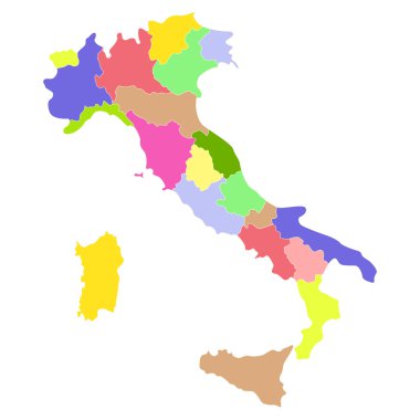 Italy map clipart