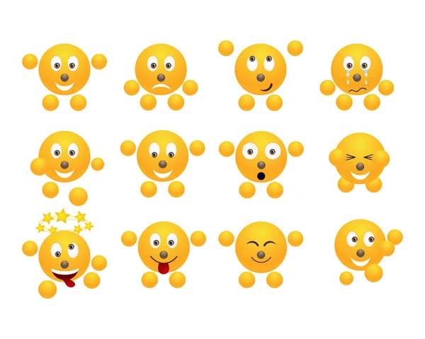 Set of emoticons. — Stock Vector