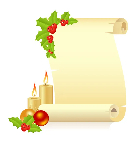 Manuscrit de Noël — Image vectorielle