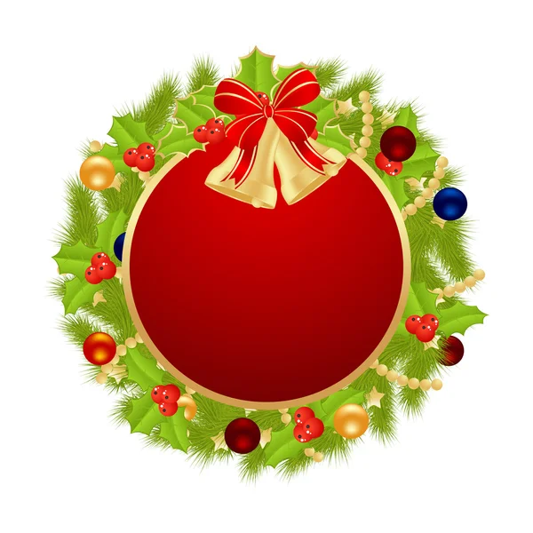 Étiquette de Noël rouge — Image vectorielle