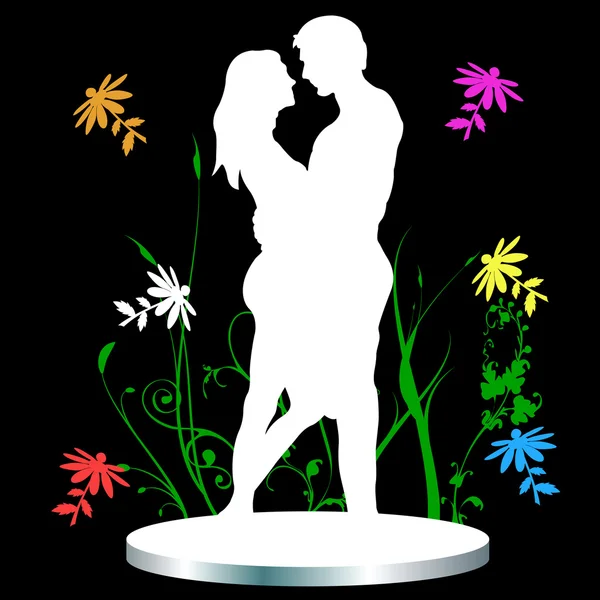 The man and woman — Stock Vector