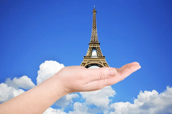 Tower on a palm — Stock Photo, Image