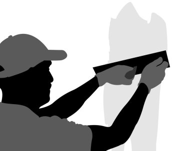 Contractor plasterer clipart