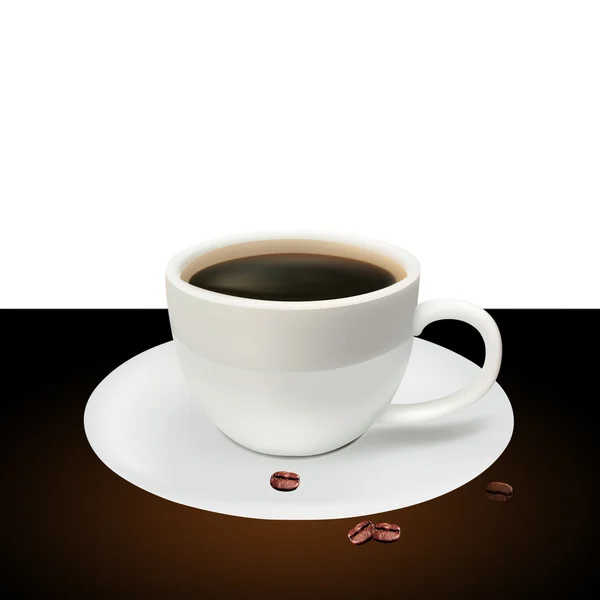 Xícara de café em um fundo branco — Fotografia de Stock