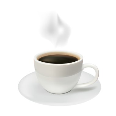 Coffee cup on a white background clipart