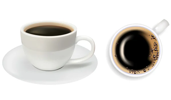 İki kahve fincanları — Stok Vektör