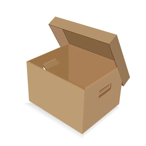 Papírové krabice s víkem — Stockový vektor