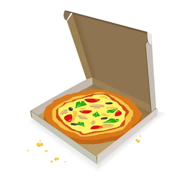 stock vector Pizza in a cardboard box