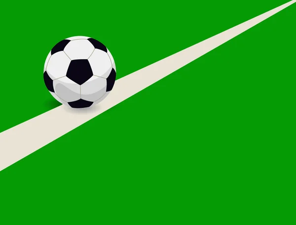 Balle et terrain de football — Image vectorielle