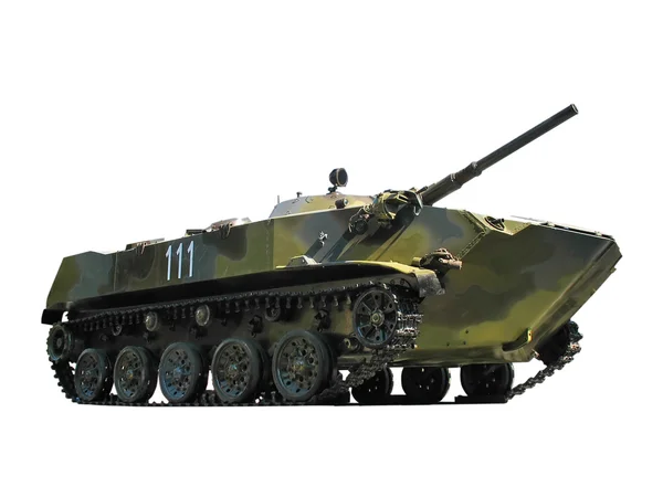 Советский танк, изолированный на белом — стоковое фото