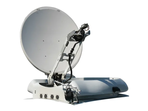 Супутникова антена ізольована на білому — стокове фото