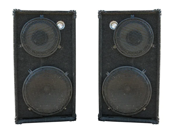 Old powerful stage concerto audio speakers isolated — Stock Photo, Image