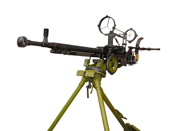 Machine gun on the tripod and optical sight — Stock Photo, Image