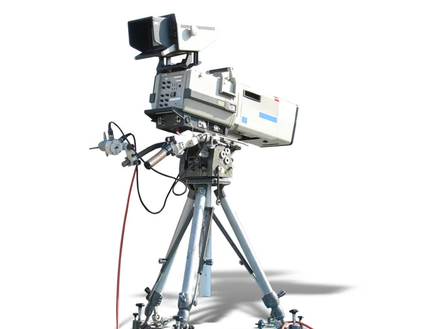 TV Estudio profesional cámara de vídeo digital aislada en blanco —  Fotos de Stock