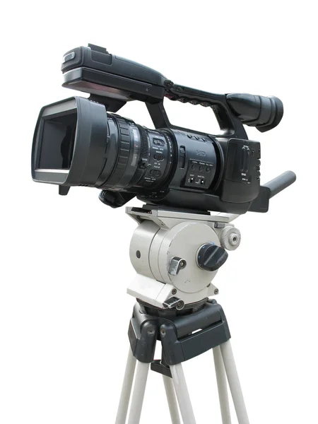 TV Studio professionale videocamera digitale isolato su bianco — Foto Stock