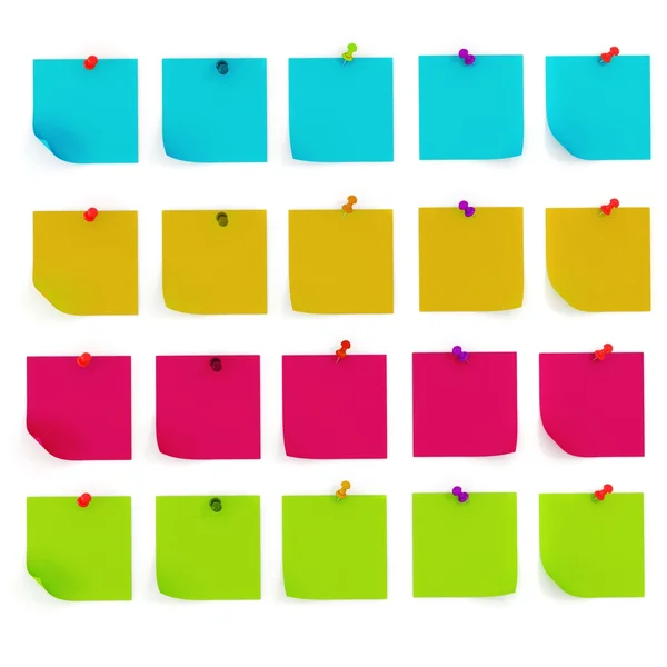 3d colorido notas pegajosas — Fotografia de Stock