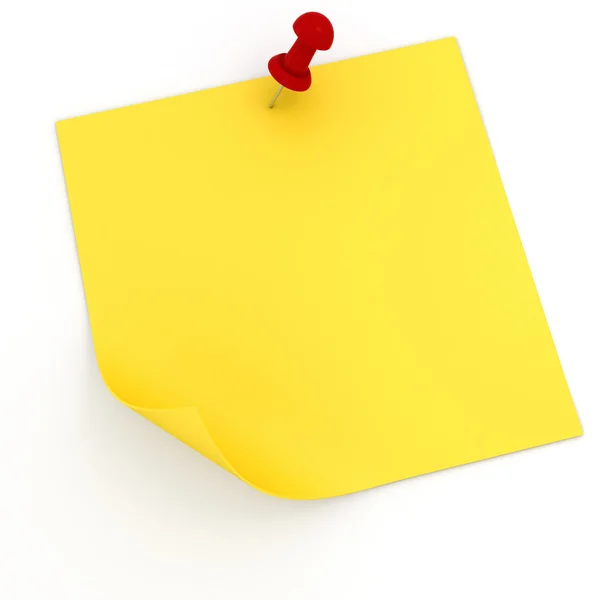 Isolated Shot Of Blank Yellow Sticky Note On White Background Stock Photo -  Download Image Now - iStock